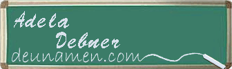 Adela Debner Visitenkarte